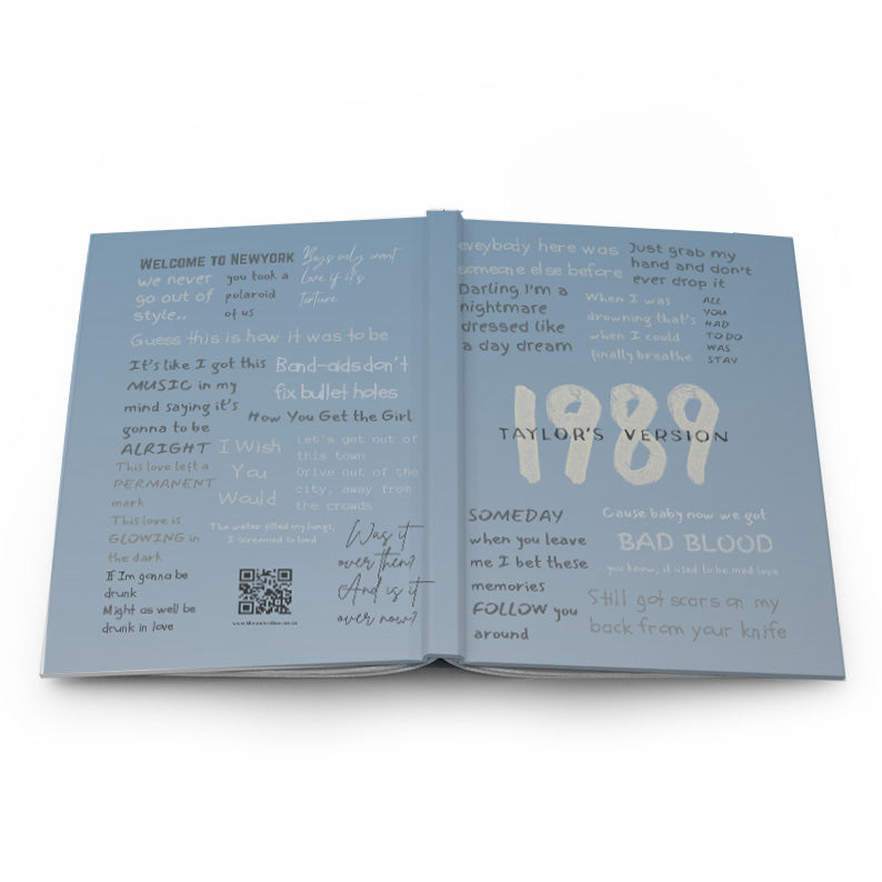 1989 Taylor's Version Hardcover Journal | 1989TV Journal | Swiftie Journal- Taylor swift inspired Notebook