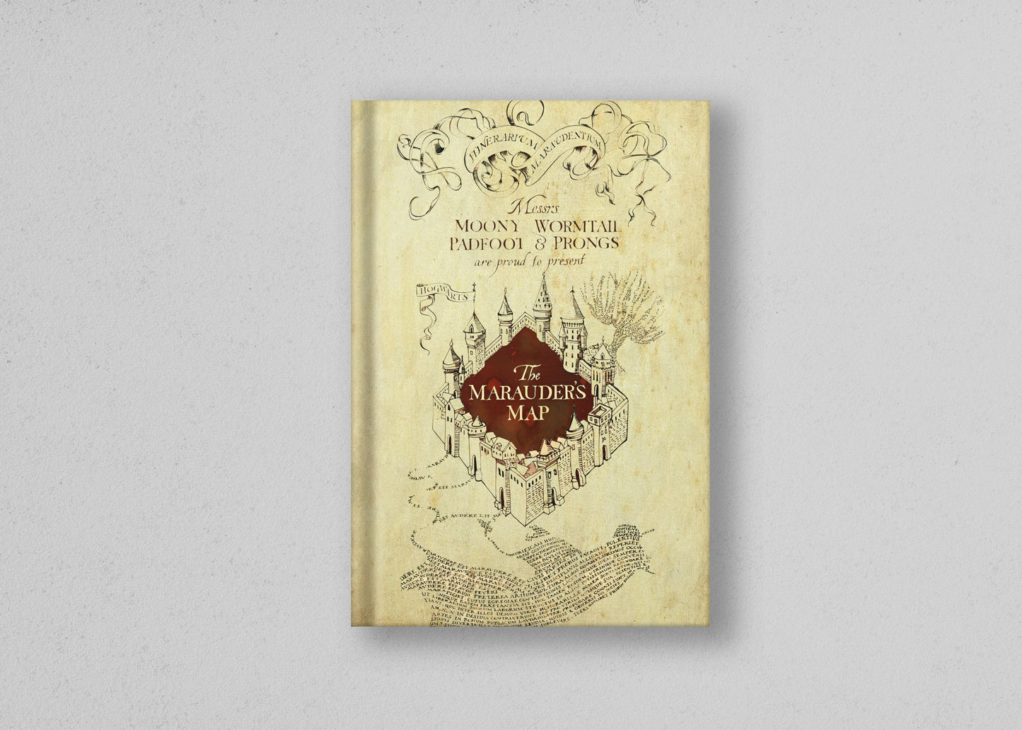 Marauder's map journal- Harry Potter Hardcover Notebook