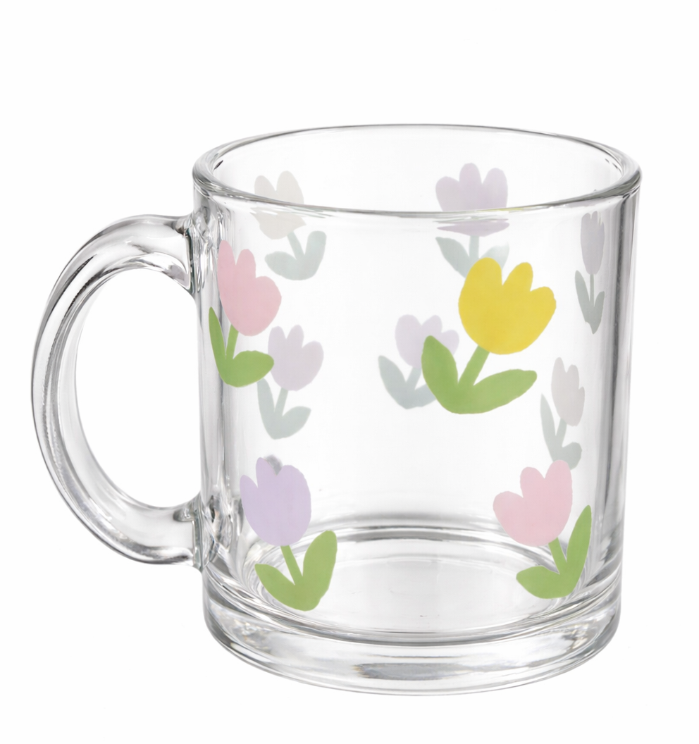 Tulip Glass mug |Pinteresty glass mug-335ml