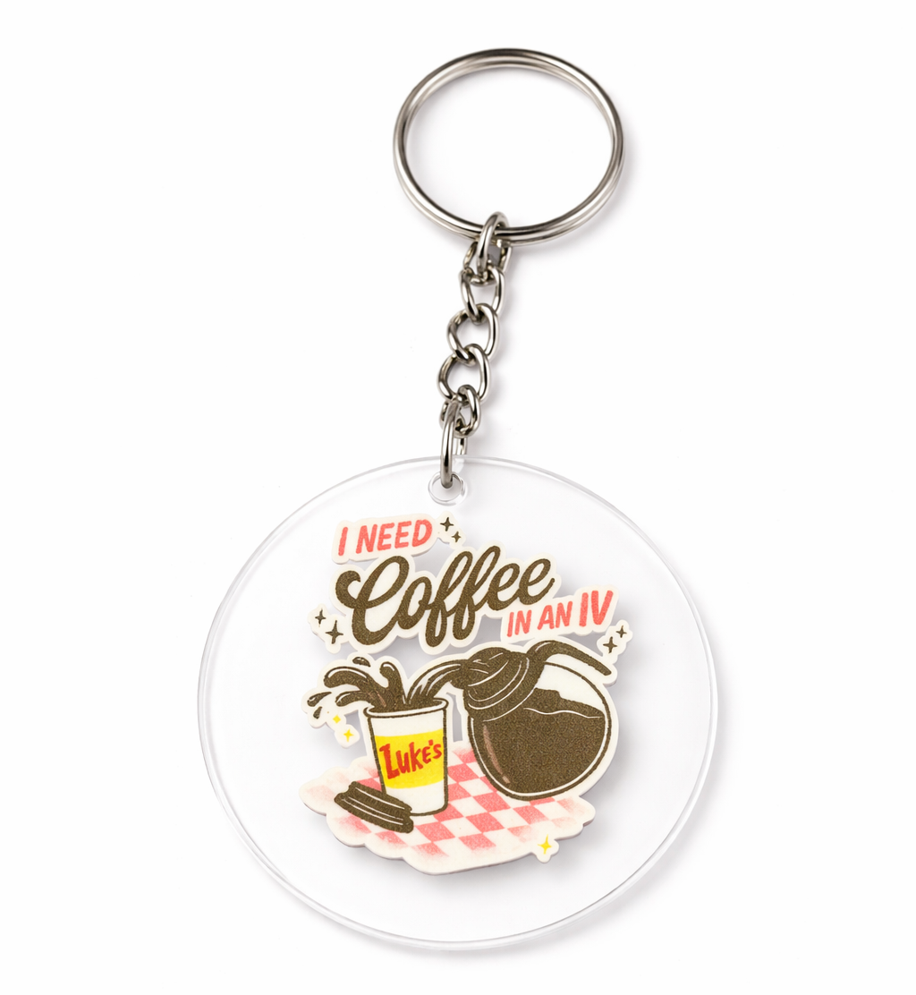 I need coffee in an IV Keychain| Gilmore girls keychain -1pc