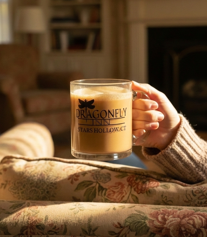 Dragonfly Inn Glass mug |Gilmore girls themed glass mug-335ml