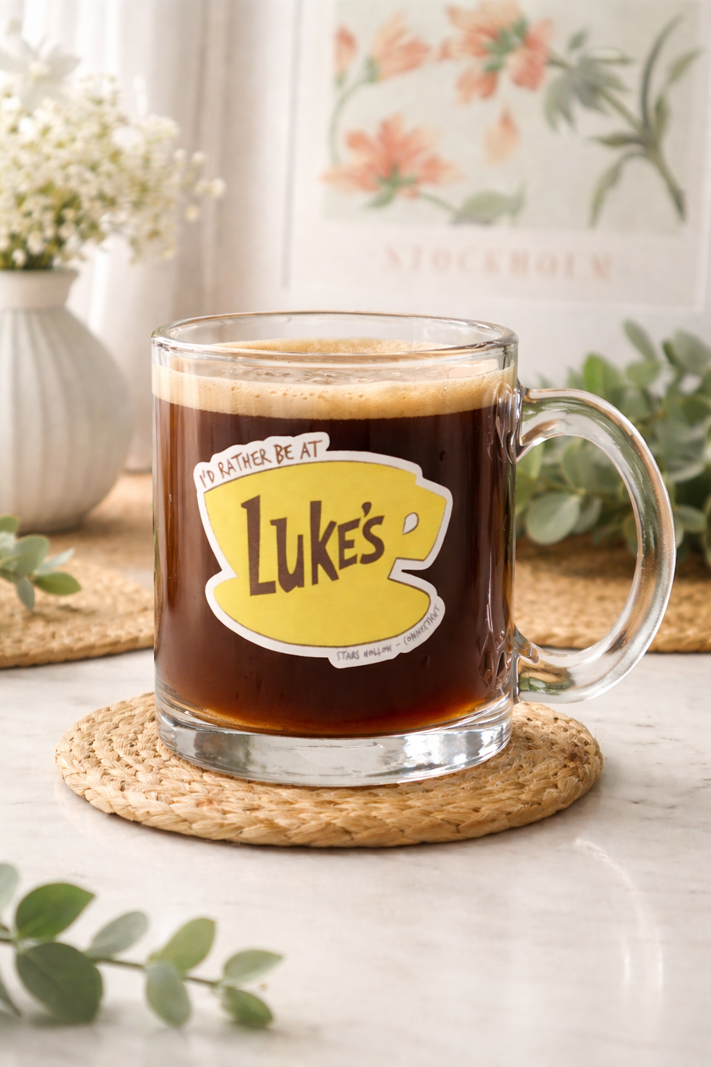 Luke's Glass mug |Gilmore girls themed glass mug