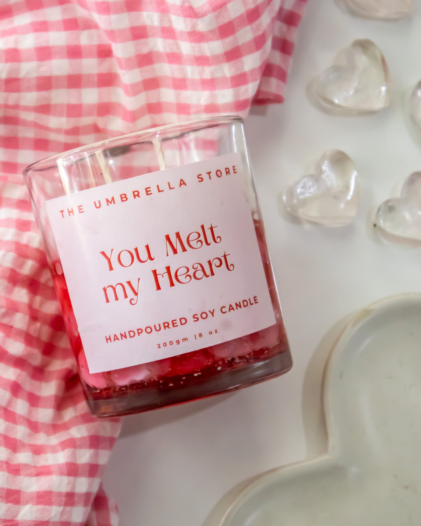 You melt my heart scented candle