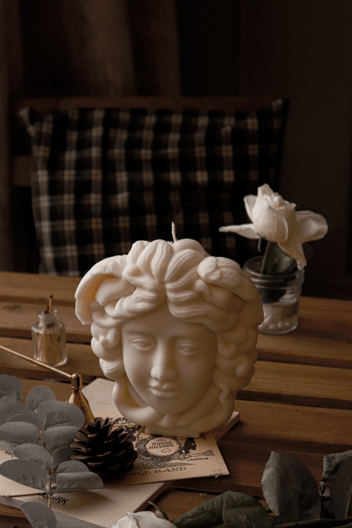 Medusa Sculpture Candle