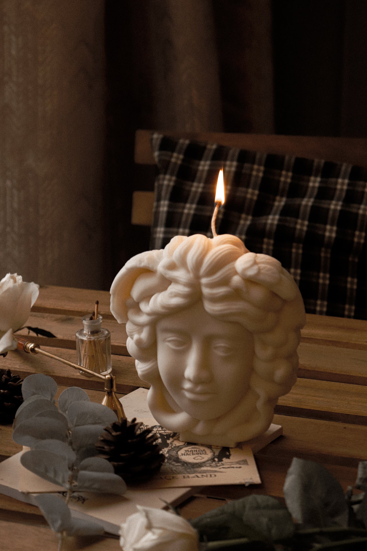 Medusa Sculpture Candle