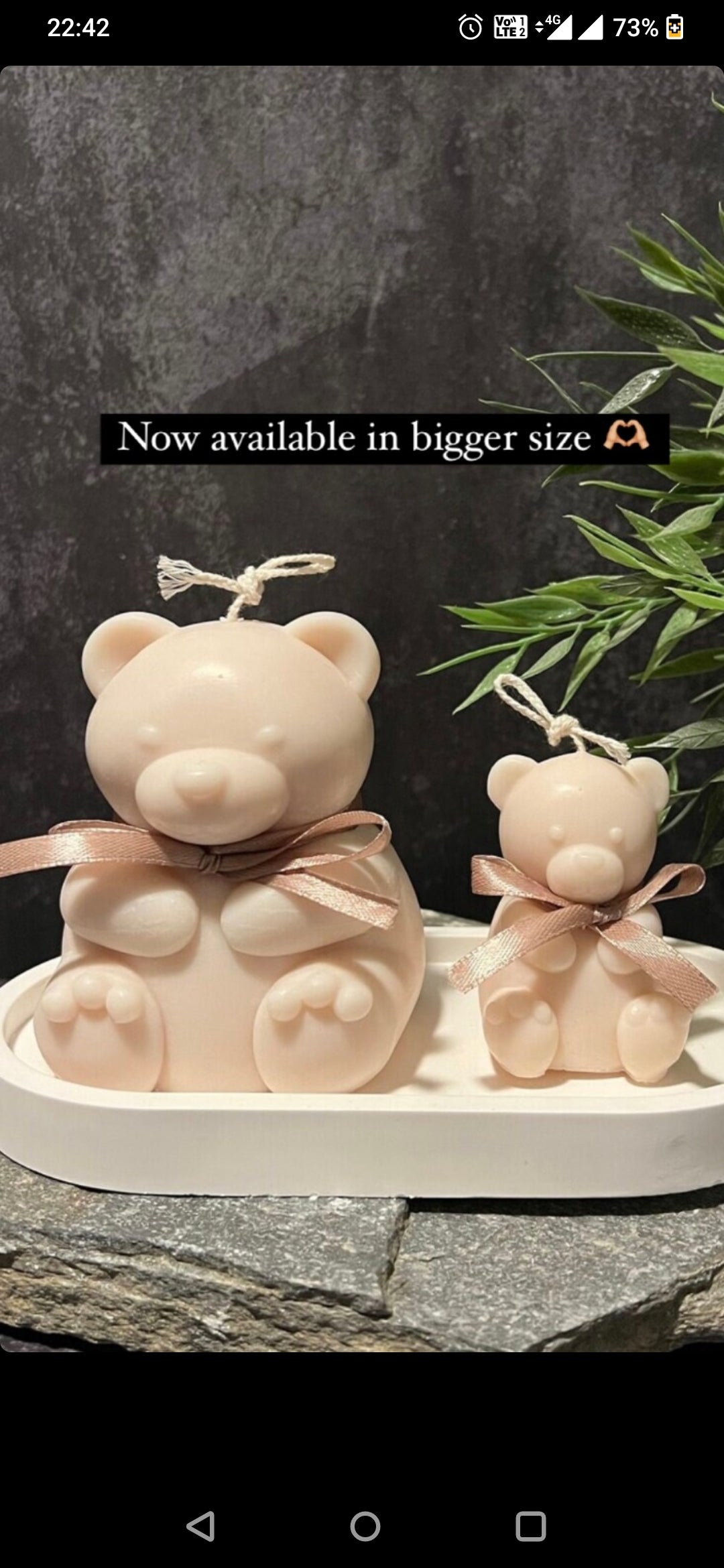 Big Teddy Candle