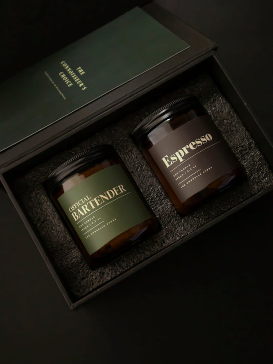 The Connoisseur’s Choice | Scented candle Gift Hamper: Set of 2 candles| Luxe Hamper Box