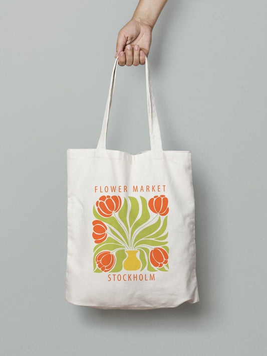 Flowers market  tote bag | aesthetic tote bag