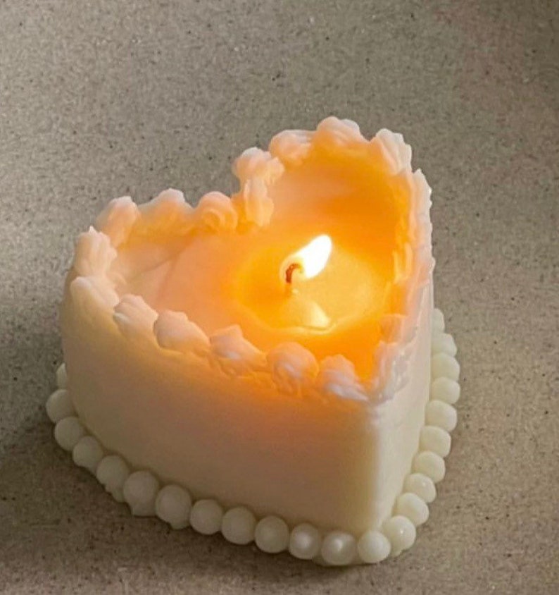 Heart Cake Candle
