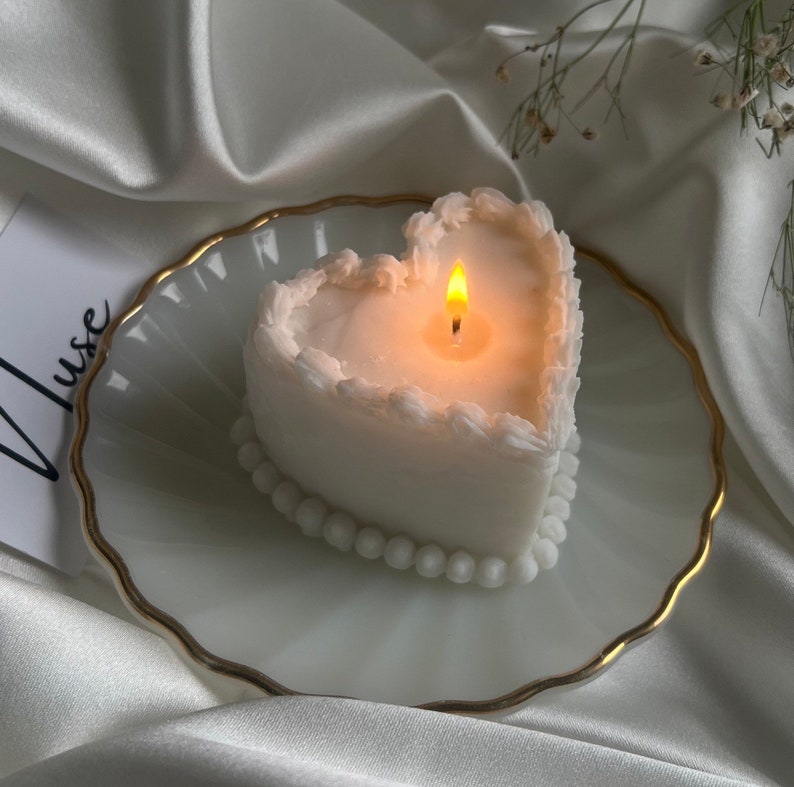 Heart Cake Candle