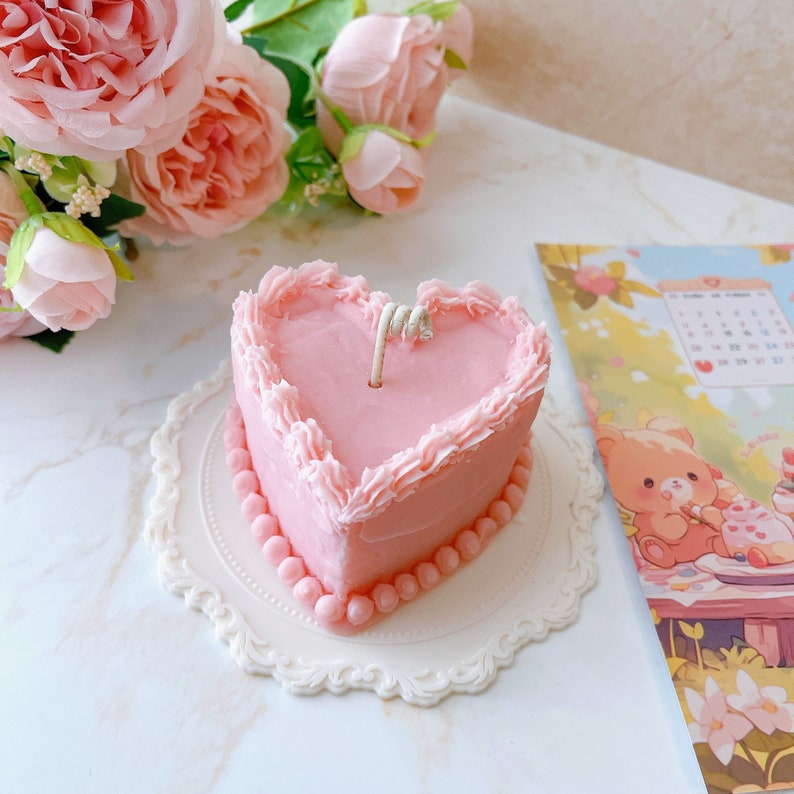 Heart Cake Candle