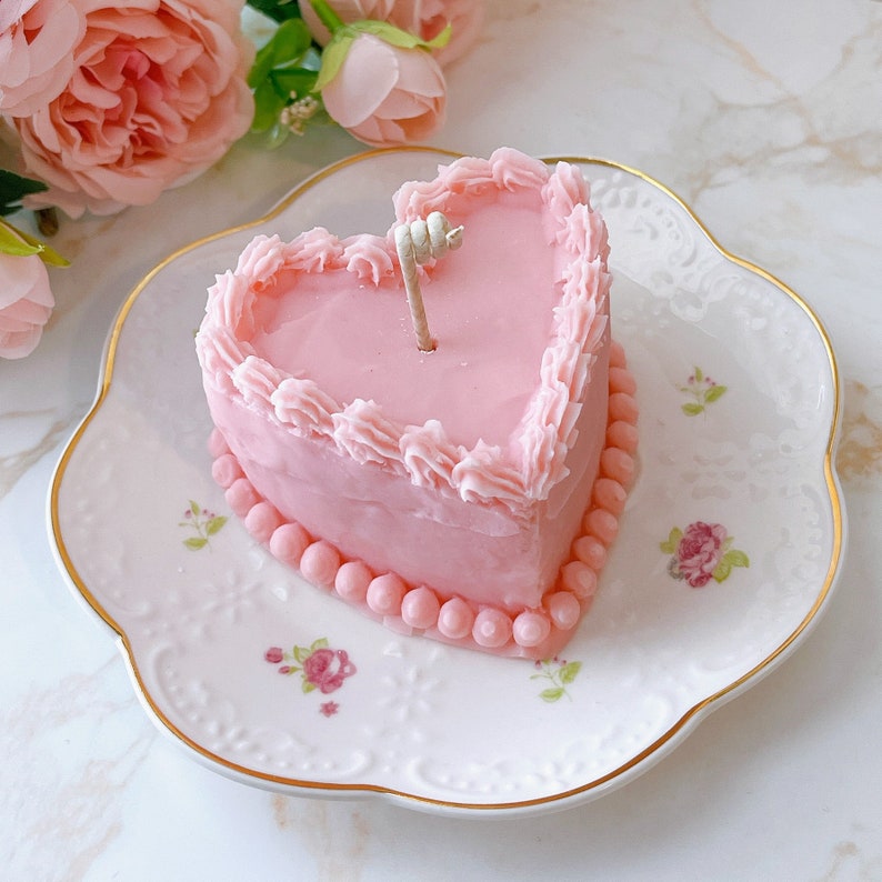 Heart Cake Candle