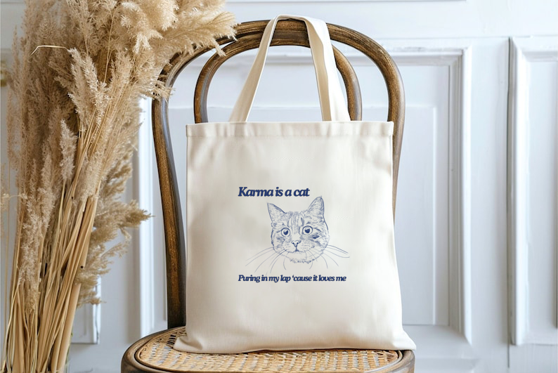 Karma is a cat | Taylor swift Tote bag - Karma