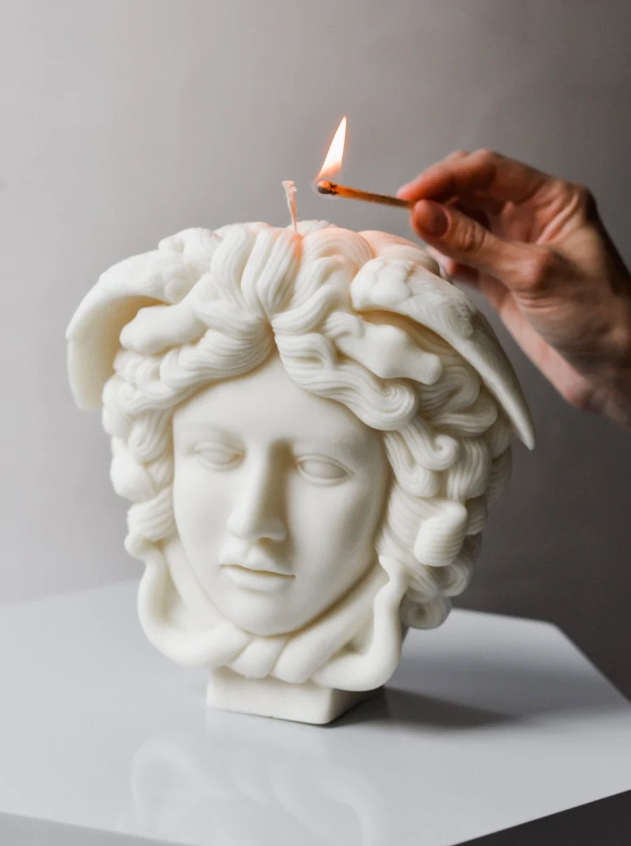 Medusa Sculpture Candle