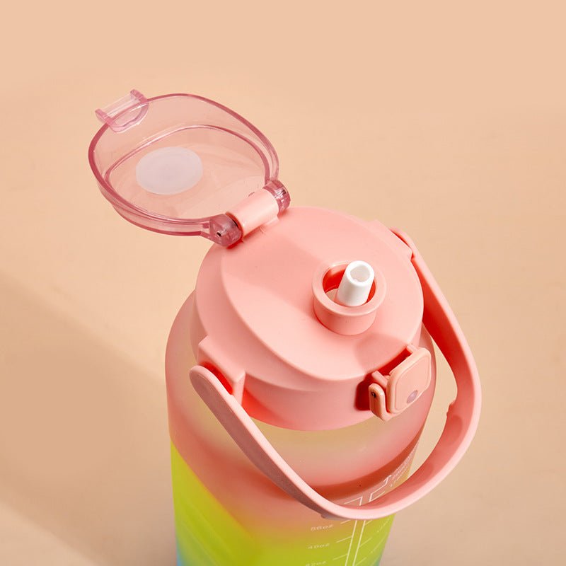 Gradient Color Sipper Water Bottle- Set of 3