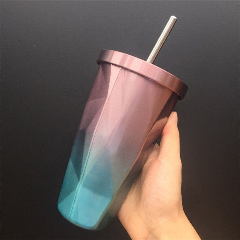 Stainless Steel Tumbler with Straw - The Umbrella store
