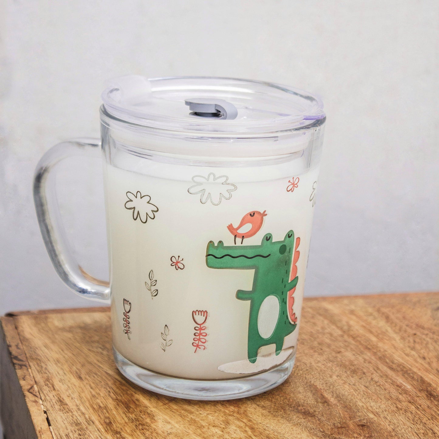 Glass Mug with Straw - The Umbrella store