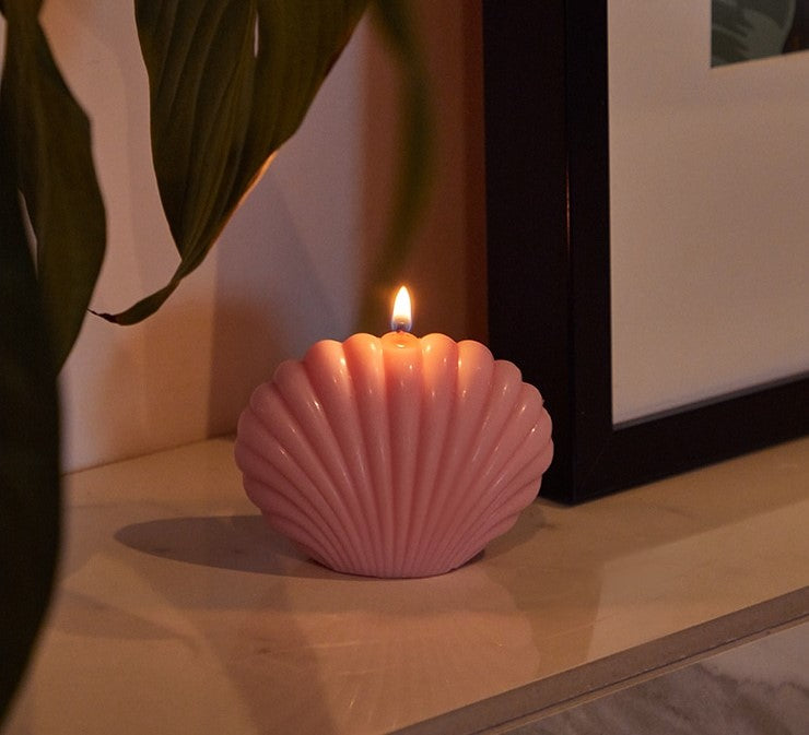 Pink Sea shell candle - The Umbrella store