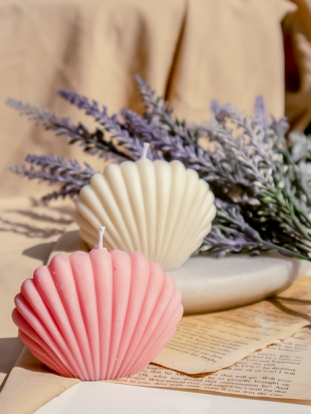 Sea shell candle - The Umbrella store