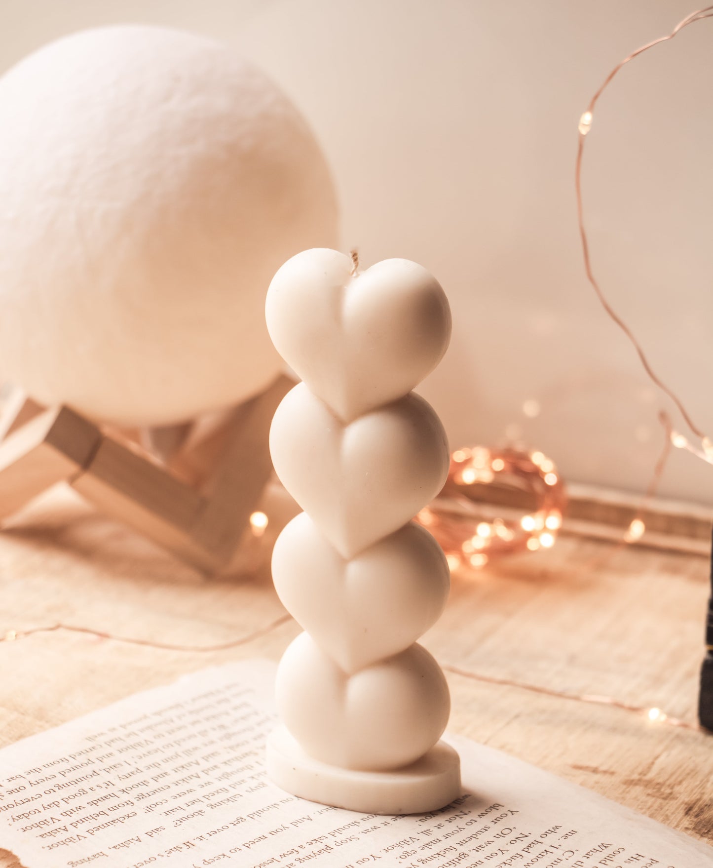 Heart Shaped Pillar Candle | Heart Soy candle - The Umbrella store