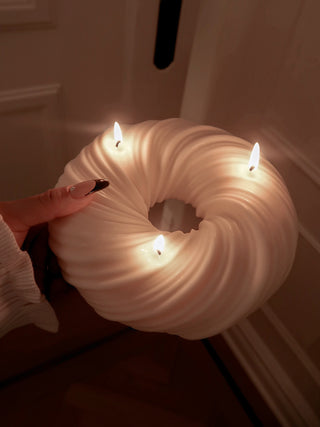 Big Swirl Sculpture Candle | HALO CANDLE - 3 wick candle - The Umbrella store