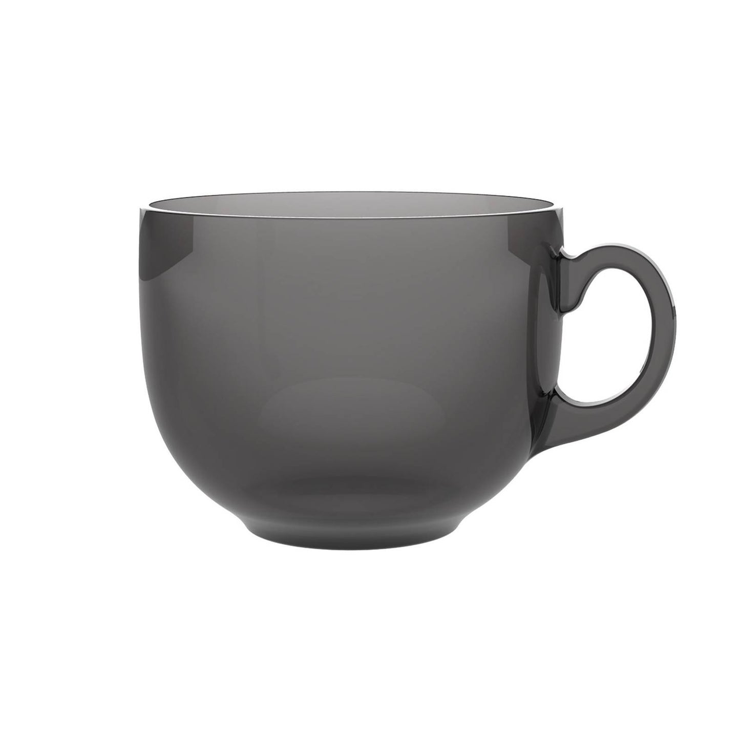 Soup mug | Black tinted glass mug