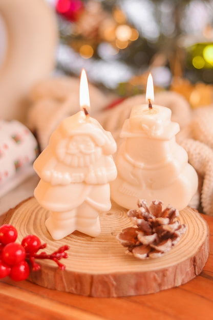 Combo of Santa And Snowman Candle