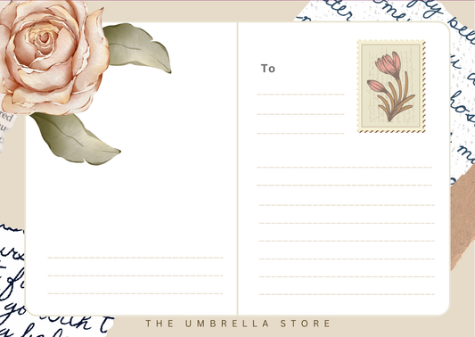 Vintage floral Postcard