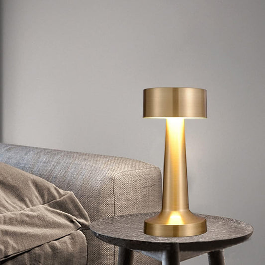 Rechargeable LED Table Lamp – Touch Control, Dimmable, Cordless Metal Desk Lamp with 3 Color Modes