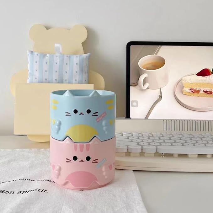 Cute Cat Ceramic Mug- 1 pc