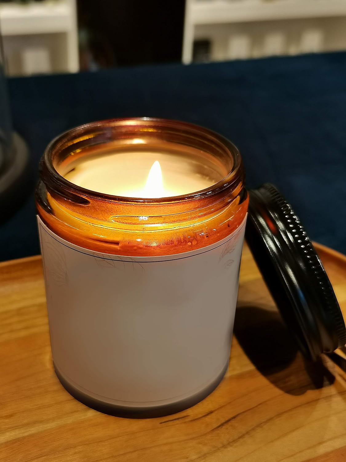Amber Glass Jars with Black Metal Caps- 180gm