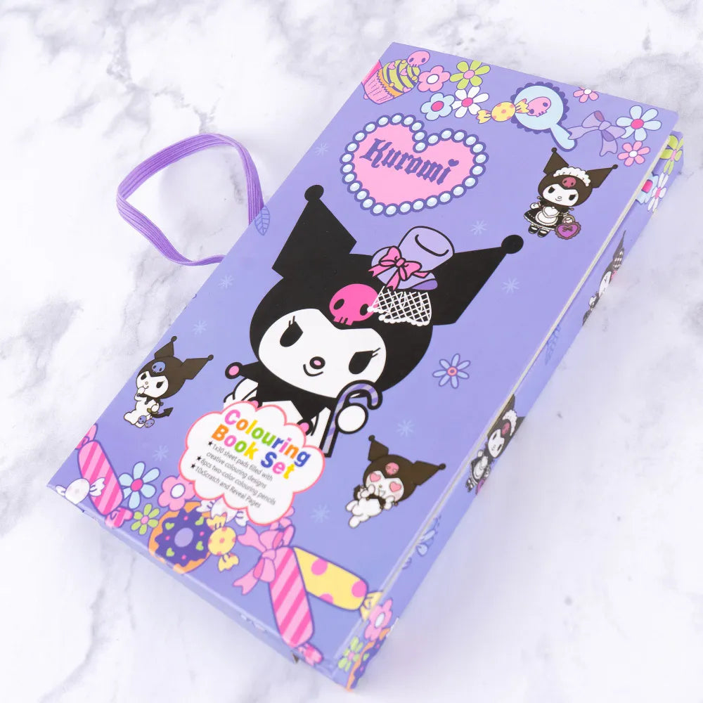 Kuromi Colouring Book Set