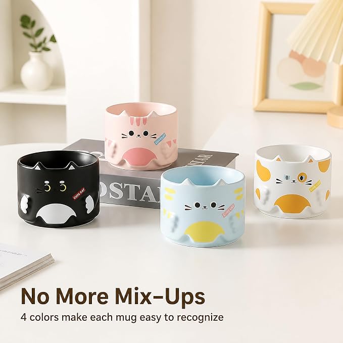 Cute Cat Ceramic Mug- 1 pc
