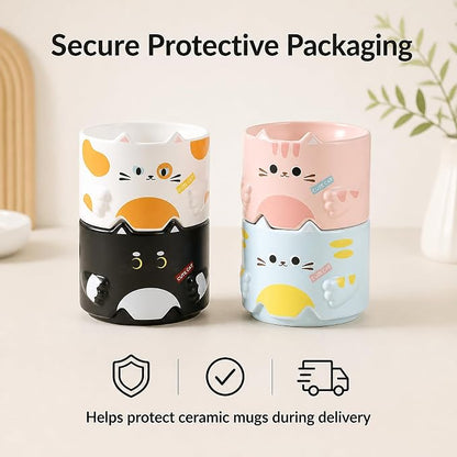 Cute Cat Ceramic Mug- 1 pc