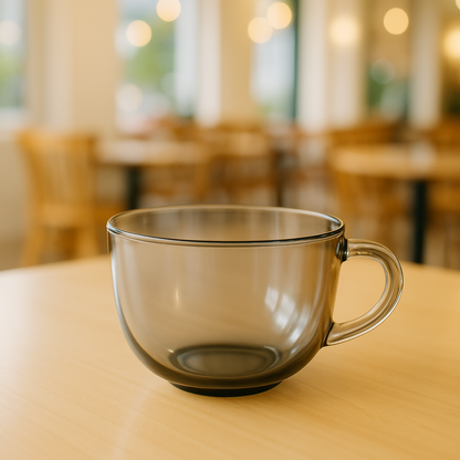 Soup mug | Black tinted glass mug