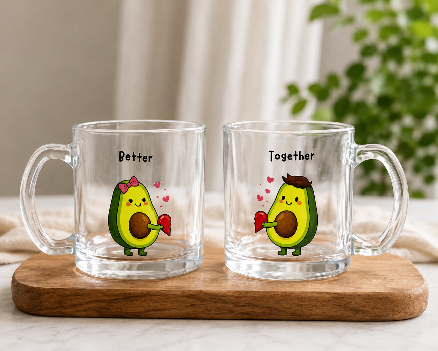Better together couple mug | Avacado couple mug