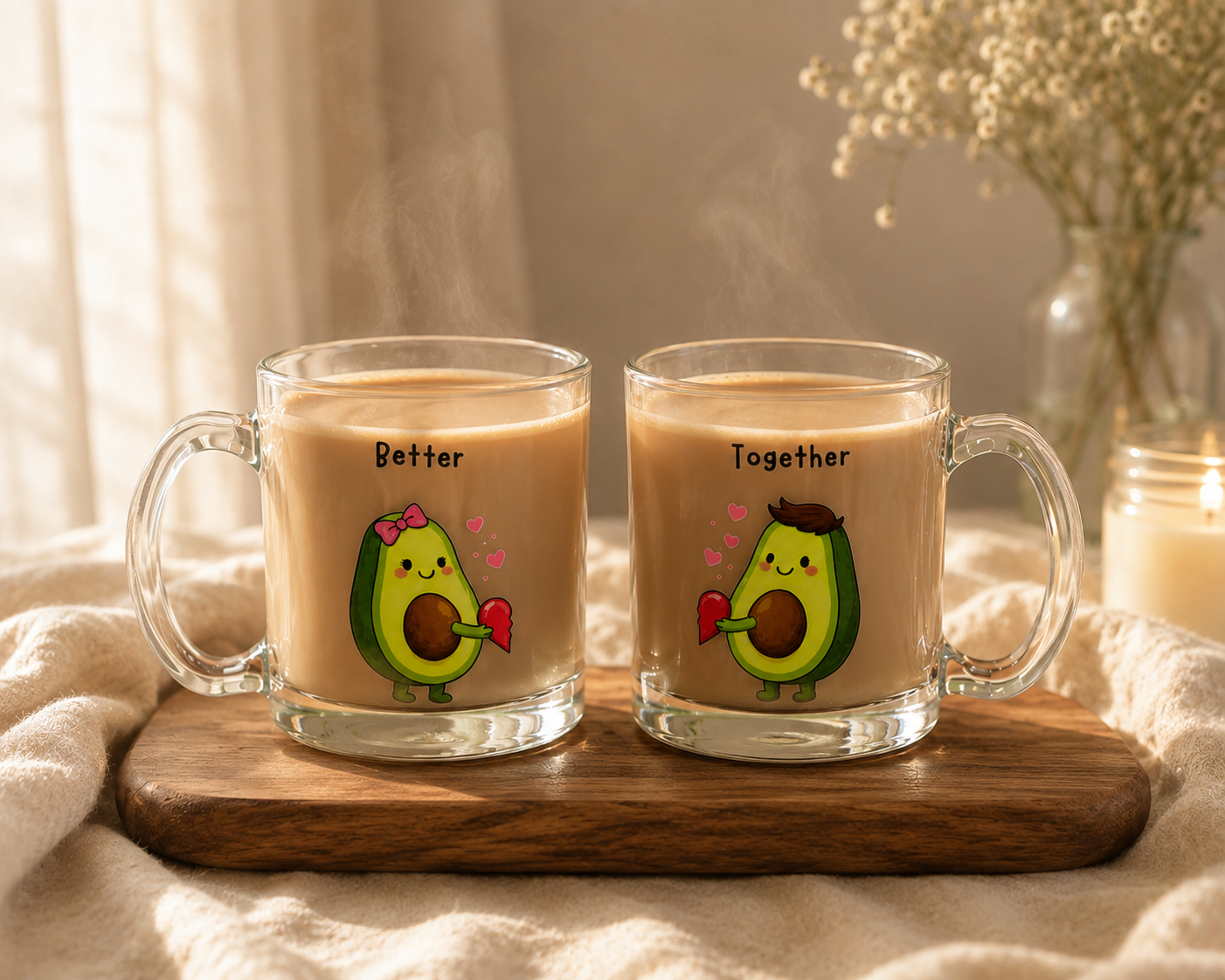 Better together couple mug | Avacado couple mug