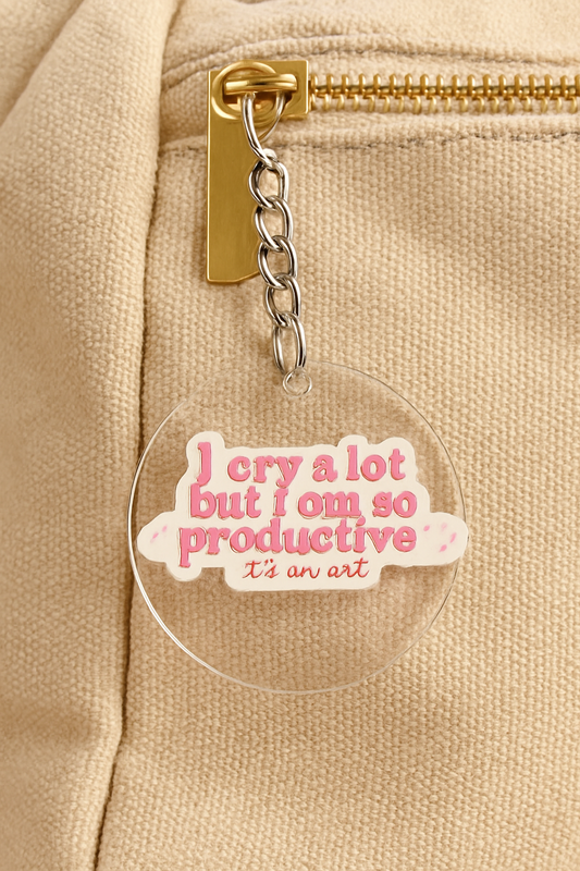I cry a lot but I am so productive Keychain | Taylor swift keychain -1pc
