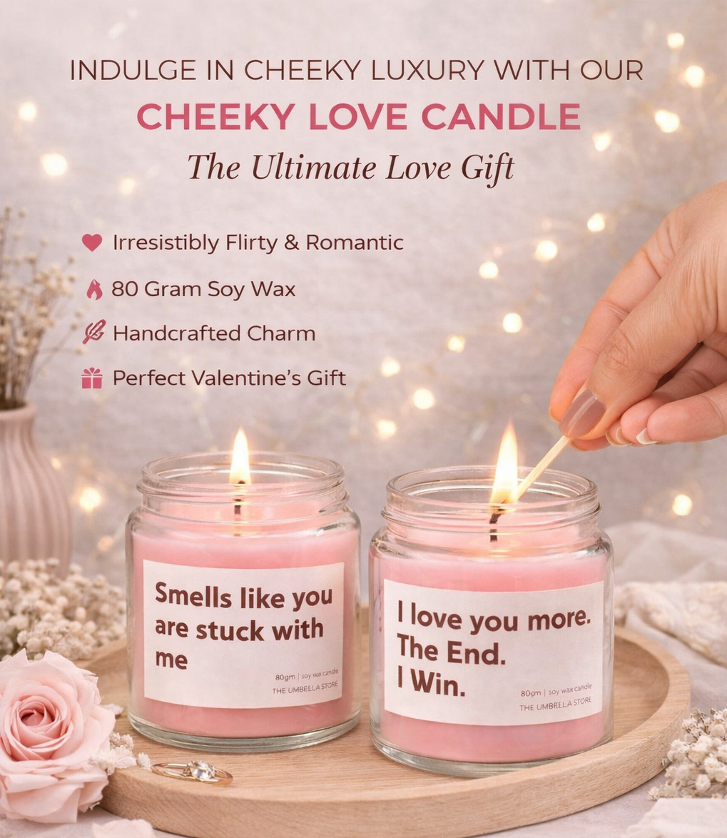 Cheeky Love candles- 80gms | Scented candles- Valentines gift collection