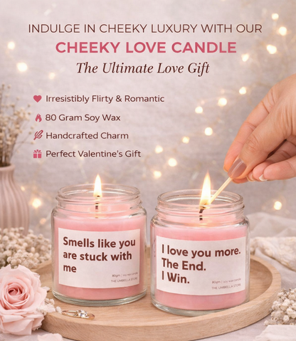 Cheeky Love candles- 80gms | Scented candles- Valentines gift collection