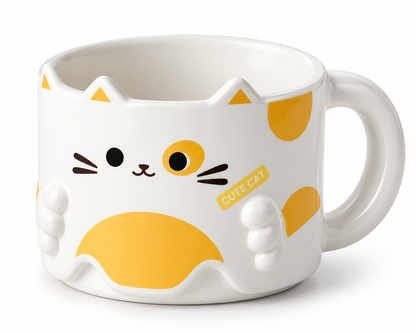 Cute Cat Ceramic Mug- 1 pc