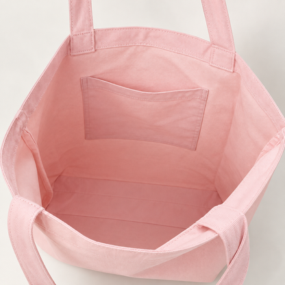 Unbothered Baby Pink Tote Bag | Minimal Pink Aesthetic Canvas Tote