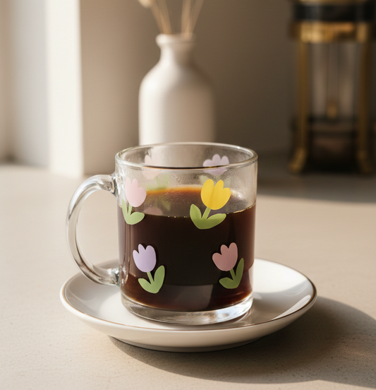 Tulip Glass mug |Pinteresty glass mug-335ml