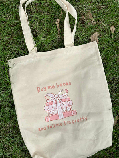 Buy me books tote bag | aesthetic tote bag