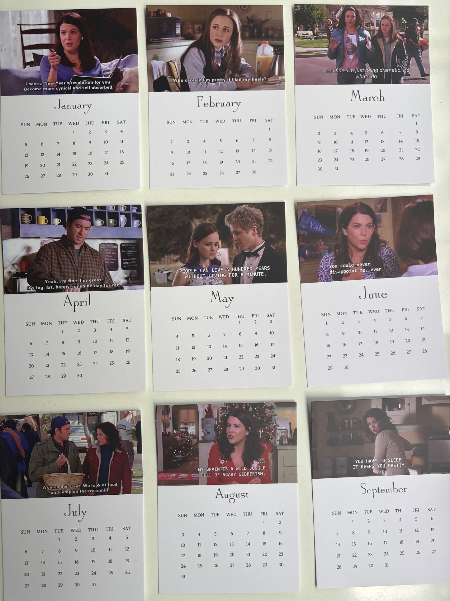 2025 Gilmore girls themed Desk Calendar (LIMITED EDITION)