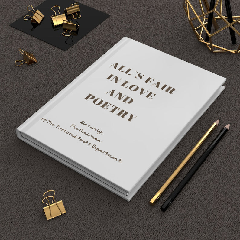 The Tortured Poets Department Hardcover Journal | TTPD Journal | Swiftie Journal- Taylor swift inspired Notebook