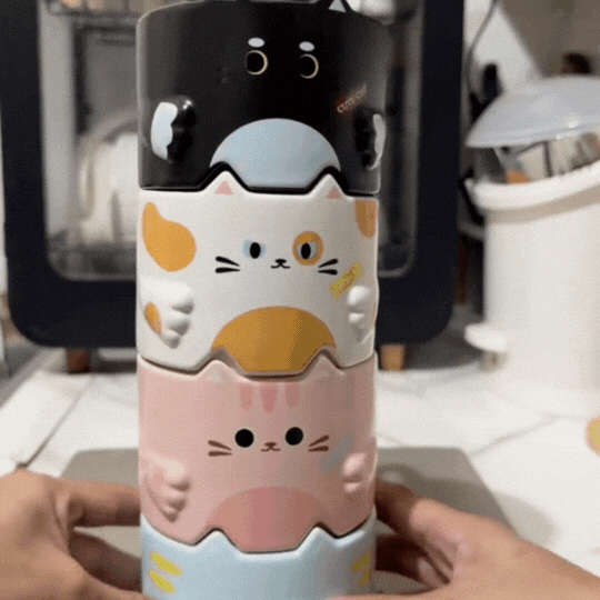 Cute Cat Ceramic Mug- 1 pc