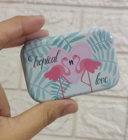 Mini Flamingo Tin Box - The Umbrella store