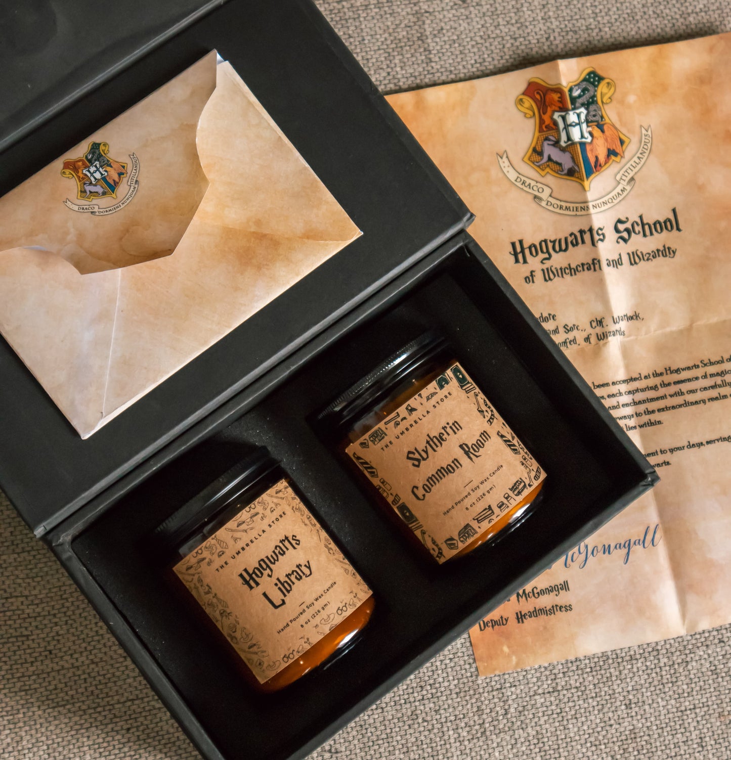 Harry Potter Themed Scented candle Gift Hamper: Set of 2 candles| Luxe Hamper Box