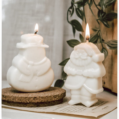 Combo of Santa And Snowman Candle